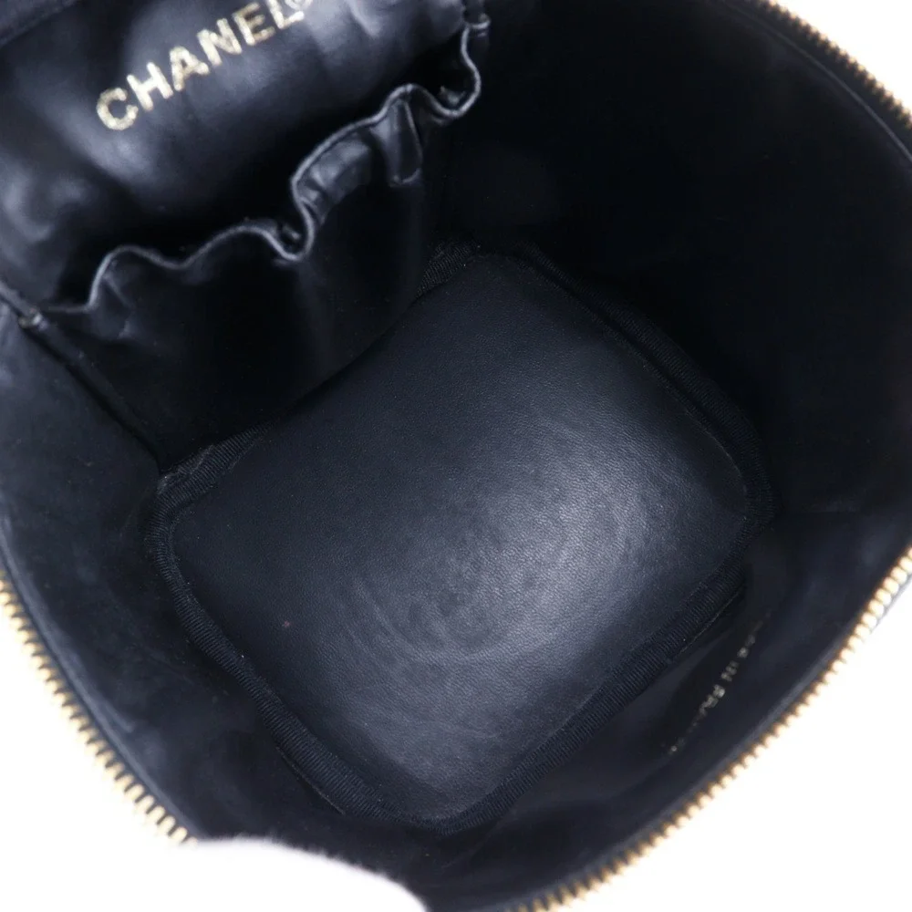 CHANEL Black Caviar Leather Pouch